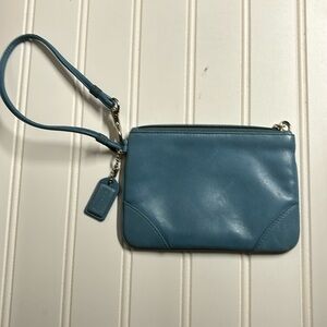 Coach Blue coin purse wristlet From 2000’s